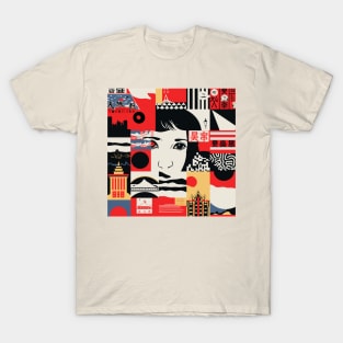 Montage of japanese cultural references to japan T-Shirt